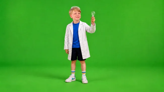 Neo als kleiner Wissenschaftler